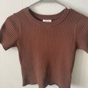 Brown Crop Top